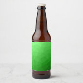 Lichtgroene verloop geometrische mesh helder patro bier etiket (Voorkant)