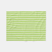 Lichtgroene verticale strepen patroon – Fresh Mode Fleece Deken (Voorkant (Horizontaal))