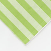 Lichtgroene verticale strepen patroon – Fresh Mode Fleece Deken (Hoek)