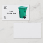 lichtgroene vuilnisbak visitekaartje (Voorkant / Achterkant)