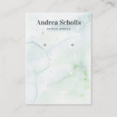 Lichtgroene Waterverf sieraden oorbel display Visitekaartje (Voorkant)