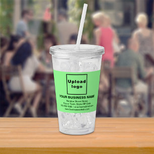 Lichtgroene Zakelijke Merknaam Acryl Tumbler Drinkbeker
