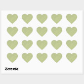 Lichtgroene zand hart sticker (Vel)