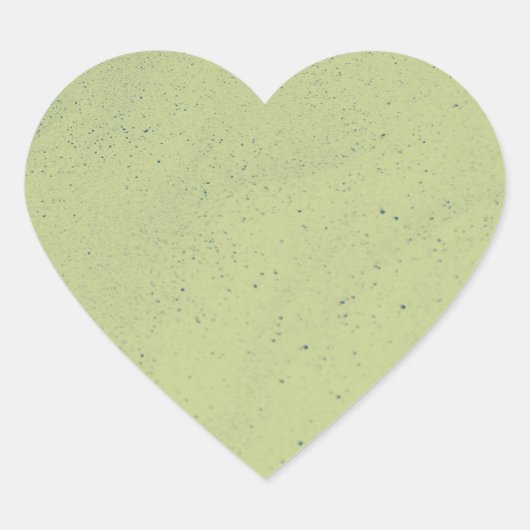 Lichtgroene zand hart sticker (Voorkant)