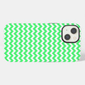 Lichtgroene Zig Zag Chevron iPhone Hoesje (Achterkant horizontaal)
