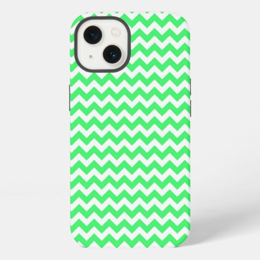 Lichtgroene Zig Zag Chevron iPhone Hoesje (Achterkant)