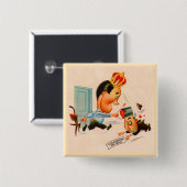 Lichtheid, keihard vierkante button 5,1 cm (Voorkant /achterkant)