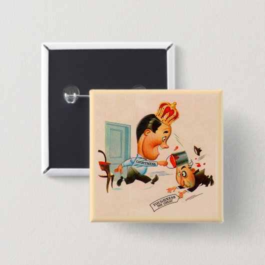 Lichtheid, keihard vierkante button 5,1 cm (Voorkant /achterkant)