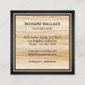 Lichthouten handyman automatische reparatiemechani vierkante visitekaartje (Achterkant)