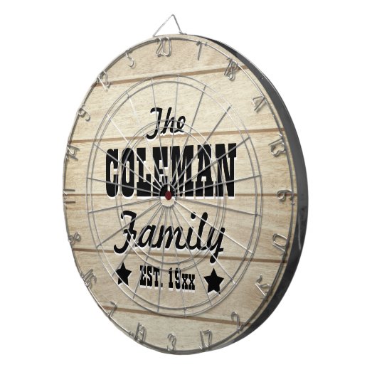 Lichthouten korrel Personeel kunstbord Dartbord (Voorkant Rechts)