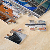 Lichtingenboot Yachts Port of Lindau Bodensee Duit Legpuzzel (Zijkant)