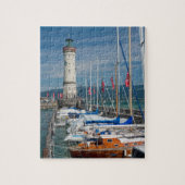 Lichtingenboot Yachts Port of Lindau Bodensee Duit Legpuzzel (Verticaal)