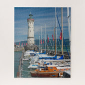 Lichtingenboot Yachts Port of Lindau Bodensee Duit Legpuzzel (Verticaal)