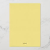 Lichtjes Baby Shower Uitnodiging - Geel & Groen (Achterkant)