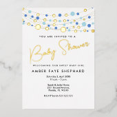 Lichtjes Baby Shower Uitnodiging - Geel & Groen (Voorkant)