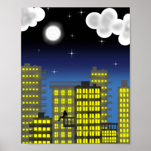 Lichtjes, grote stad (Poster) Poster