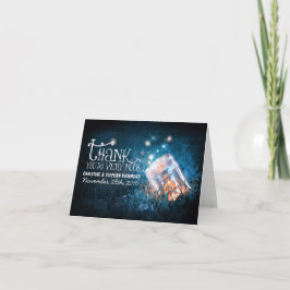 Lichtjes metson jar dromerige trouwdag dankkaart bedankkaart