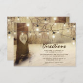 Lichtjes voor een rustige winter Kerstboom bruilof Informatiekaartje (Voorkant / Achterkant)