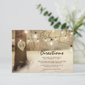 Lichtjes voor een rustige winter Kerstboom bruilof Informatiekaartje (Staand voorkant)