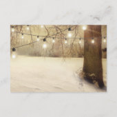 Lichtjes voor een rustige winter Kerstboom bruilof Informatiekaartje (Achterkant)