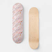 Lichtkleurige marmertextuur persoonlijk skateboard (Voorkant)