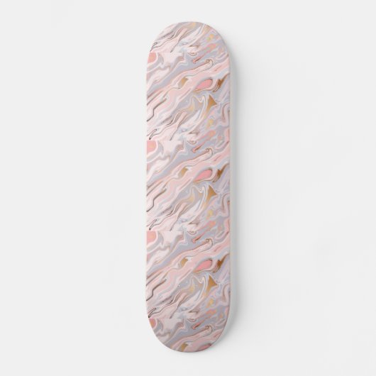 Lichtkleurige marmertextuur persoonlijk skateboard (Voorkant)