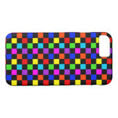 Lichtkleurige Neon Checker Case-Mate iPhone Case (Achterkant (Horizontaal))