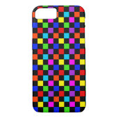 Lichtkleurige Neon Checker Case-Mate iPhone Case (Achterkant)