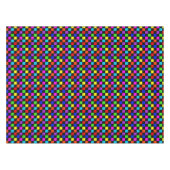 Lichtkleurige Neon Checker Tafelkleed (Voorkant (Horizontaal))