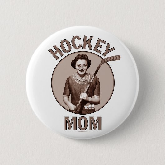 Lichtknop voor ockey mama ronde button 5,7 cm (Voorkant)