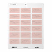 Lichtkoraal en grijs monogram retouradres etiket (Full Sheet)