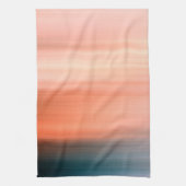 Lichtkoraal en grijze blauwe strepen theedoek (Verticaal)