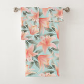 Lichtkoraal Perzale handdoekset Bad Handdoek (Insitu)