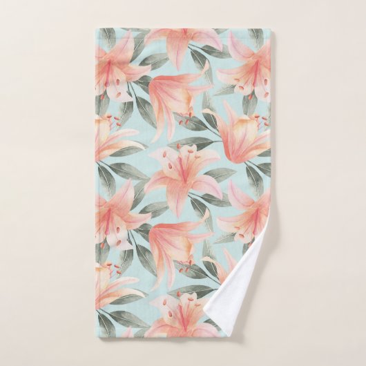 Lichtkoraal Perzale handdoekset Bad Handdoek (Handdoek)