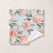 Lichtkoraal Perzale handdoekset Bad Handdoek (Wasdoekje)