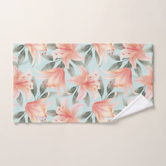 Lichtkoraal Perzale handdoekset Bad Handdoek (Handdoek)