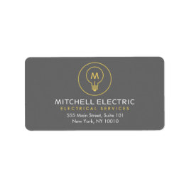 LICHTKRINGEL MONOGRAM LOGO voor ELEKTRICIENS Etiket