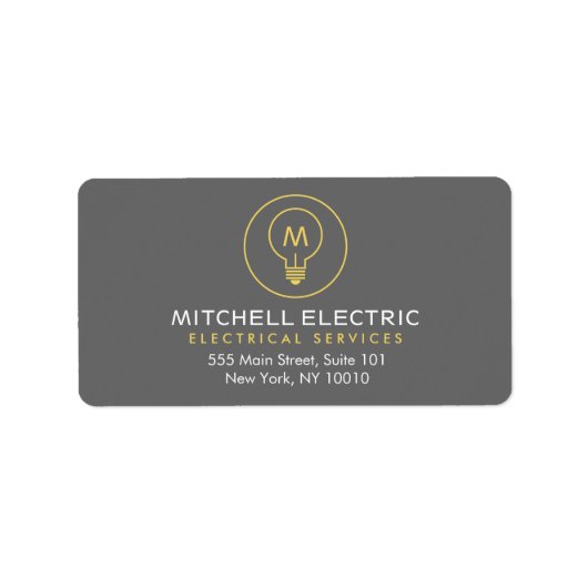 LICHTKRINGEL MONOGRAM LOGO voor ELEKTRICIENS Etiket (Voorkant)