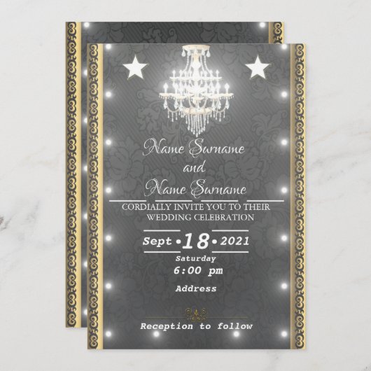 Lichtkroonluchter Kaart (Voorkant / Achterkant)