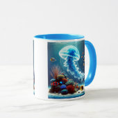 Lichtkwallen en tropische vis. mok (Voorkant rechts)