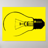 Lichtlamp Gloeilamp Grafisch Poster (Voorkant)
