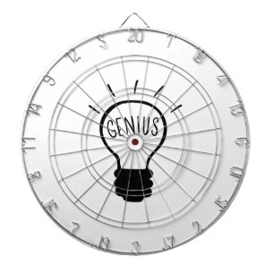 Lichtlamp in zwart-wit dartbord