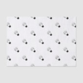 Lichtlamp in zwart-wit tissuepapier (Voorkant)