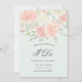 lichtlente floral Photo Save the Date Kaart (Voorkant)