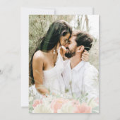 lichtlente floral Photo Save the Date Kaart (Achterkant)