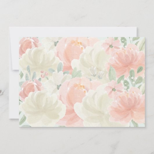 lichtlente floral Photo Save the Date Kaart (Achterkant)