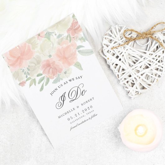 lichtlente floral Photo Save the Date Kaart