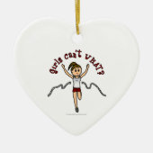 Lichtloper in rode uniform keramisch ornament (Voorkant)