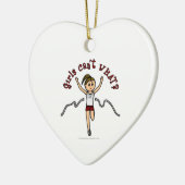 Lichtloper in rode uniform keramisch ornament (Links)