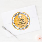 Lichtmakend Oranje Logo met reserveglitter Ronde Sticker (Envelop)